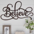 Hastings Home Metal Cutout, Believe Decorative Wall Sign, 3D Word Art Accent Décor, Modern Rustic Farmhouse 513327MKV